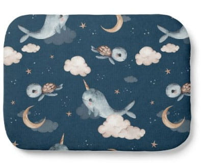 Waldin Poduszka Bambus 40x30 Wieloryb Granatowa