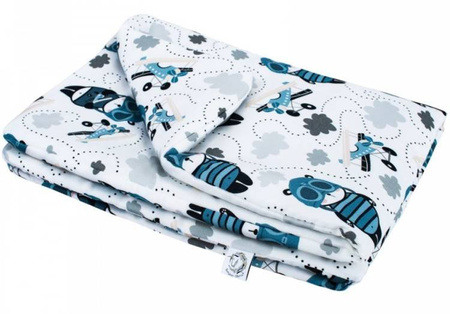 Bonjour Cherie BAMBUSOWA Kołderka Niemowlaka rozmiar 65x75 cm Panda Pilot