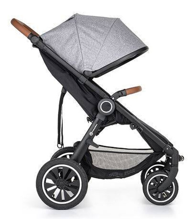 Petite&Mars Stelaż Street+ Air Oak + Budka i Nakładki Do Wózka Shadow Grey