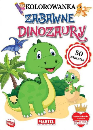 Kolorowanka Zabawne Dinozaury