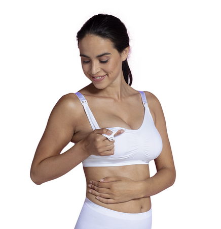 Carriwell 3300 Bezszwowy Biustonosz Do Karmienia Z Wkładką Formującą Biały S