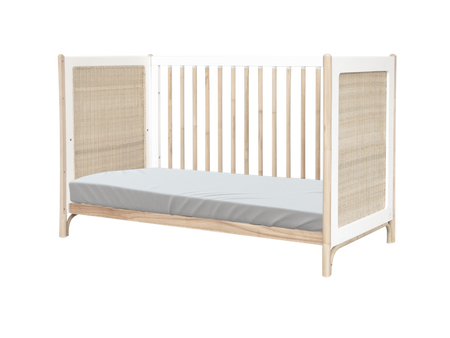 Theo Bebe Oceania Łóżeczko Ratanowe 60x120cm Neige