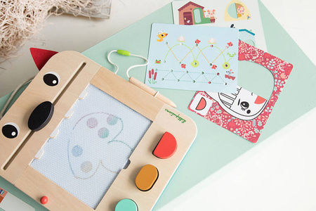 LILLIPUTIENS Drewniana tablica – znikopis Wilk Louis 2 lata+