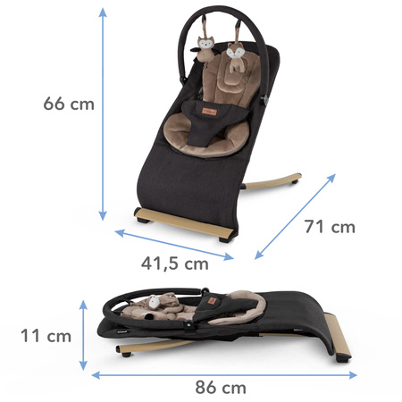 Kidwell Rubi Leżaczek Bujaczek Black/Gold