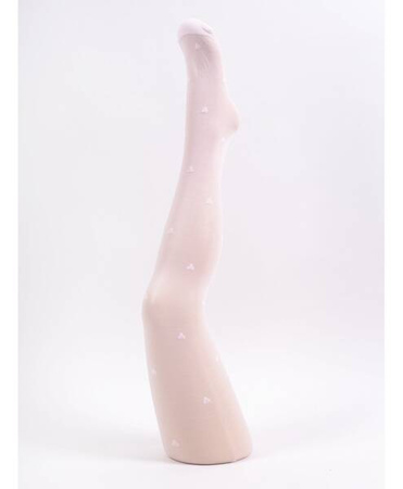 Yoclub! Rajstopy Lycra Wzorzysta 20DEN Białe 80-86