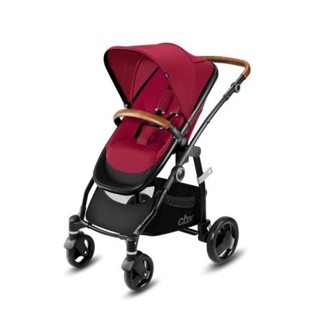 Cybex Leotie Lux spacerówka + stelaż + gondola CBX Crunchy Red