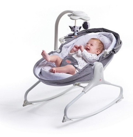 Tiny Love Wielofunkcyjny Leżaczek-Bujaczek z Funkcją Krzesełka 3w1 Szary