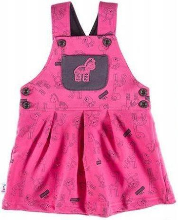 Ogrodniczka Dziewczęca z Nadrukiem Sawanna 80