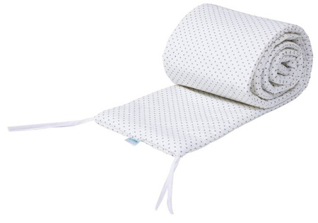 Waldin Łóżeczko Dostawne 2w1 z Wyposażeniem P18 Natural / Szare Kropki