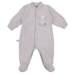 Eevi Pajac Welurowy Newborn Szary Rozmiar 62 