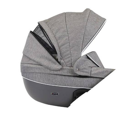 Kunert Mila Wózek Głęboko-Spacerowy 2w1 Czarny Biała Rama Koła Żelowe