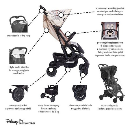 Disney by Easywalker Buggy XS Wózek spacerowy z osłonką przeciwdeszczową Minnie Ornament