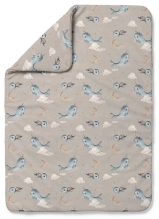 Waldin Kołdra Bambusowa 150x100 Wieloryb Ciemny Beżowy