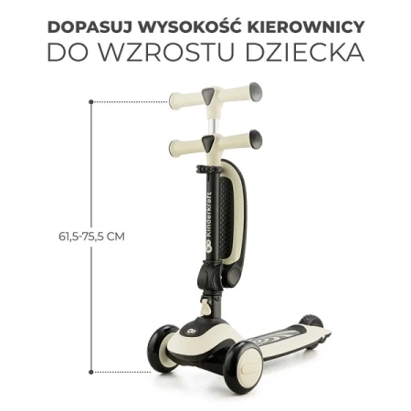 Kinderkraft Halley Hulajnoga Dziecięca Stone White