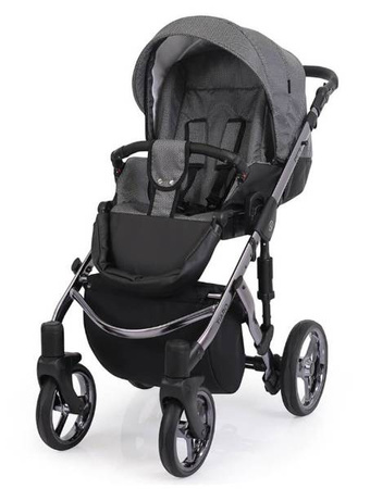 Kunert Tiaro Premium Wózek Głęboko-Spacerowy 2w1 Fiolet + Wrzos Grafitowa Rama Koła Żelowe