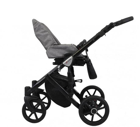 Kunert Mila Wózek Głęboko-Spacerowy 2w1 Pudrowy Róż Czarna Rama Koła Żelowe