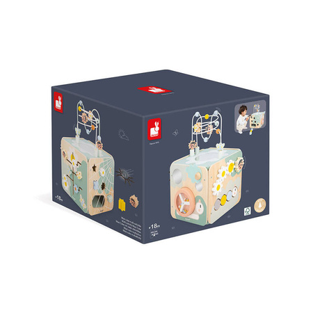 Janod Wielofunkcyjna kostka edukacyjna z pętlą duża Sweet Cocoon