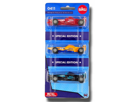 SIKU 0411 Pojazdy Wyścigowe Wyścigówki 3pak
