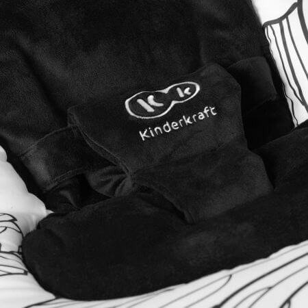 Kinderkraft Finio + Fini Leżaczek/Bujaczek + Krzesełko black/white