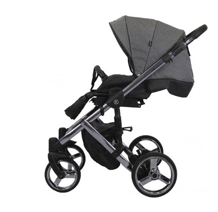 Kunert Tiaro Premium Wózek Głęboko-Spacerowy 2w1 Fiolet + Wrzos Grafitowa Rama Koła Żelowe