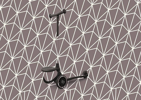 Scootandride Highwaykick 2 Lifestyle Hulajnoga Trójkołowa Balansowa z Zamykanym Schowkiem 2+ Brown Lines