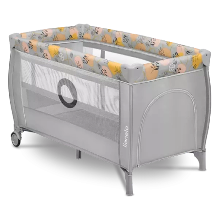 Lionelo Stefi Plus Łóżeczko Turystyczne Pink Yellow