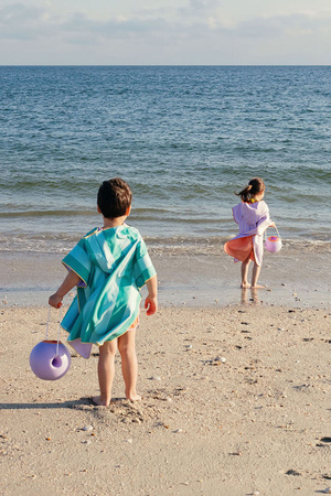 QUUT Dwustronne poncho kąpielowe dla dzieci Lagoon