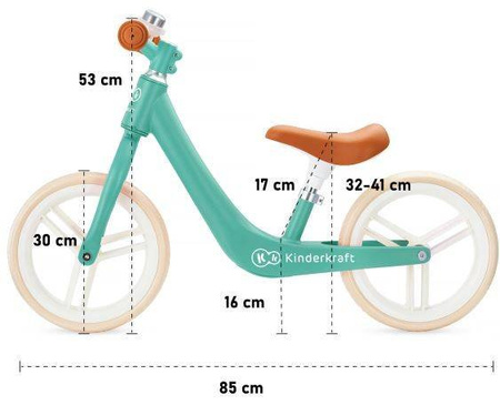 Kinderkraft Fly Plus Rowerek Biegowy Green + Kinderkraft Safety Kask