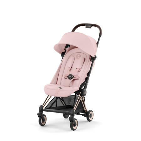 Cybex Coya Wózek Spacerowy Rama Rosegold Peach Pink + Cybex Coya Moskitiera Black