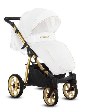 Babyactive Mommy Glossy Wózek Głęboko-Spacerowy 2w1 White/Gold