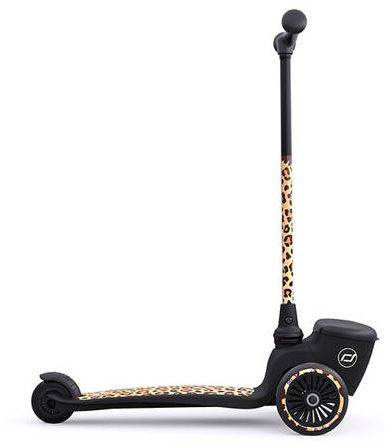 Scootandride Highwaykick 2 Lifestyle Hulajnoga Trójkołowa Balansowa z Zamykanym Schowkiem 2+ Leopard