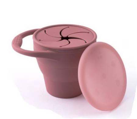 Baby in World Kubek Silikonowy Niewysypek Składany Rose