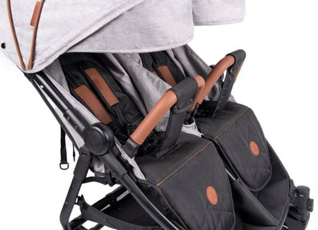 Coletto Enzo Twin Wózek Spacerowy Bliźniaczy Dark Grey