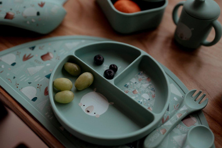 Sassi Talerz silikonowy z przyssawką Miś