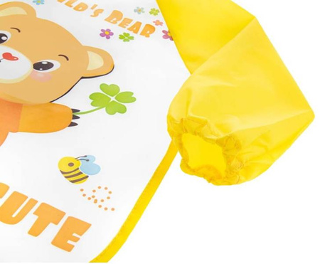 Bocioland Śliniak Rękawek Miś Autko Różowy BOC0571