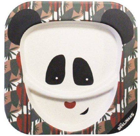 Deglingos Zestaw Bambusowy Panda Talerzyk Miseczka
