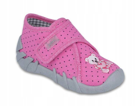 Befado Kapcie Dziecięce Rzepy Rozmiar 22 Różowy