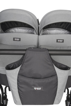 Riko Basic Saxo Wózek Bliźniaczy Głęboko-Spacerowy 02 Stone