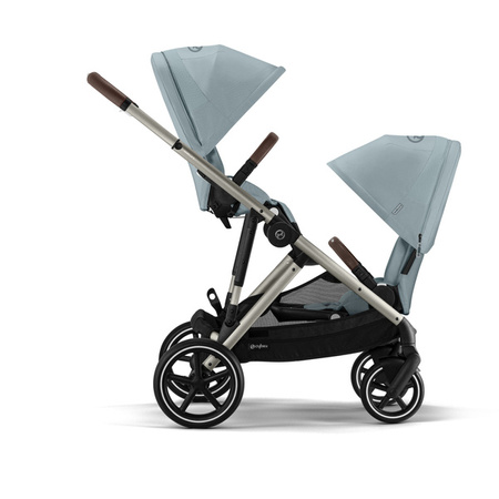 Cybex Gazelle S Wózek Spacerowy Bliźniaczy Rama Taupe Sky Blue