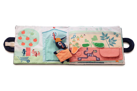 LILLIPUTIENS Miękka książeczka aktywizująca "Osiołek Ignace na farmie" 18 m+