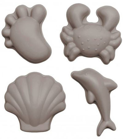 Funkit World Scrunch Silikonowe Foremki Do Piasku 4 szt. Szary