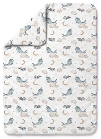 Waldin Kołdra Bambusowa 135x100 Wieloryb Biały