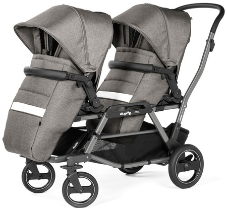 PegPerego Duette Piroet Wózek Bliźniaczy City Grey