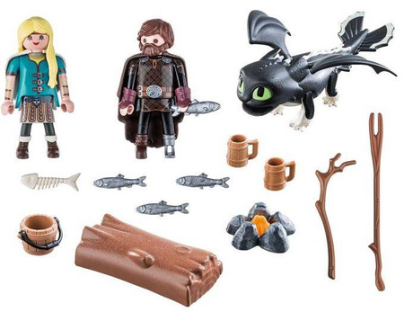 Playmobil Czkawka i Astrid z Małym Smokiem 70040