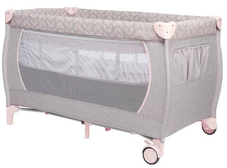 Skiddou Lunar+ Łóżeczko Turystyczne 3w1 Keep Pink