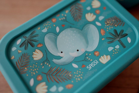 Sassi Lunchbox pojemnik silikonowy Słonik