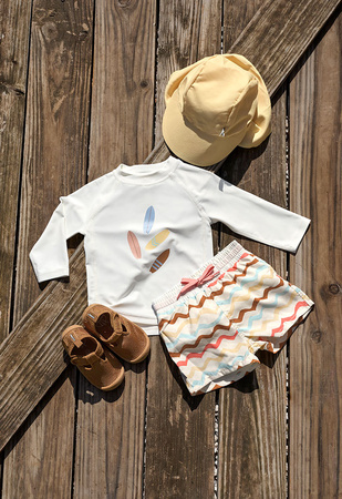 Lassig Koszulka z filtrem UV60 z długim rękawem Splash & Fun Deski surfingowe salt, rozm. 86