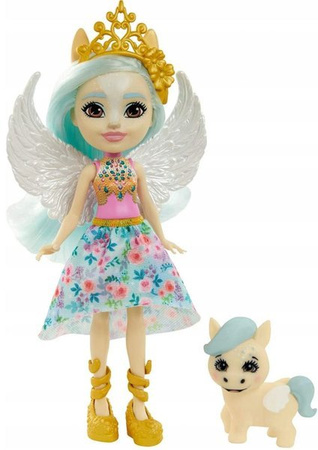 Barbie Enchantimals Lalka+zwierz.domowe FNH22 Paolina Pegasus & Wingley GYJ03