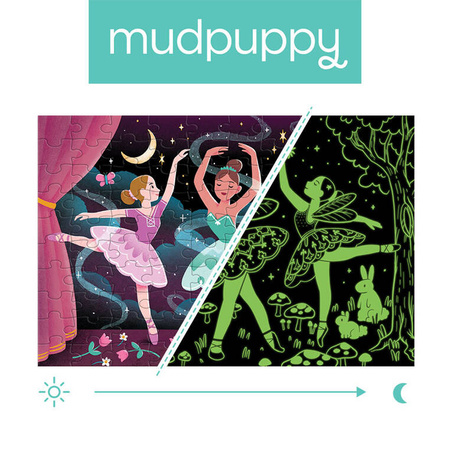 Mudpuppy Puzzle świecące w ciemności Balet w blasku księżyca 100 elementów 5+