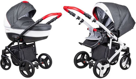 Coletto Florino New Wózek Głęboko-Spacerowy 2w1 FN-02 Czarna Rama